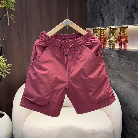 
Internet celebrity popular cargo shorts men's summer outer wear thin pants loose and handsome straight casual beach pants for men