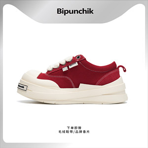 
Bipunchik bandage canvas shoes red big-toe shoes for men and women with heightening thick sole sneakers for autumn and winter couples