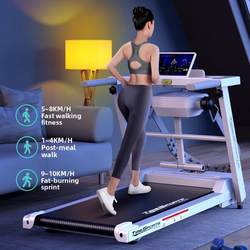 Smart Treadmill for Home Use, Small Foldable Household Ultra-Quiet Electric Walking Platform Indoor Fitness Equipment Package