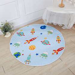 Cartoon round floor mat, cute bedroom carpet, early education thickened anti-fall floor mat, children's room carpet, home tent mat