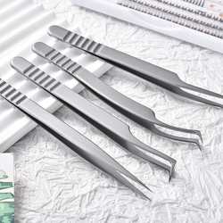 Contract high-precision tweezers for eyelash artists, special grafted eyelash flowering clips, gold feather clips, Ukrainian tweezers