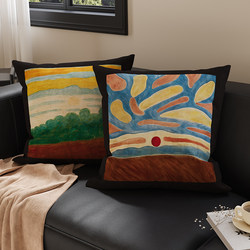 Simple Modern Throw Pillow for Living Room, Office, High-End Feel, Sofa Cushion, Bedroom Headboard Cushion with Core, Lumbar Support