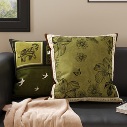 Second-Hand Sofa Throw Pillow, American Retro Light Luxury Cushion, High-End Backrest Pillow, Headboard Lumbar Pillow with Insert, Removable and Washable