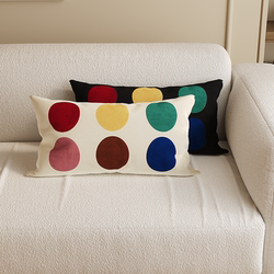 Modern Minimalist Throw Pillow Cushion Cover for Living Room Sofa, Lumbar Pillow for Bedroom Headboard, Rectangular Backrest with Insert