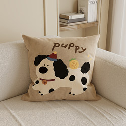 Simple Modern Pillow Sofa Living Room Lumbar Cushion Square Car Headboard Pillow Cartoon Cute with Core Pillowcase