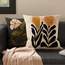 Vintage High-End Living Room Sofa Cushion Cover, Bed Headboard Lumbar Pillow, Bay Window Cushion, Backrest with Insert, Removable and Washable