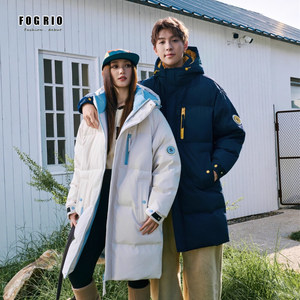 
FOG RIO winter mid-length men's and women's cotton coats new warm and thickened cotton coats couples cold-proof cotton-padded jackets