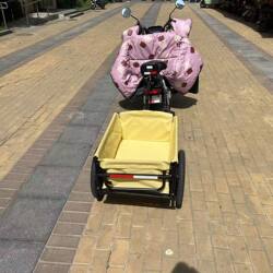 2026 New Model Electric Vehicle Rear-Mounted Small Trailer for Camping, Vending, Hauling Goods, Fishing, Portable Small Pet Carrier, Popular Model