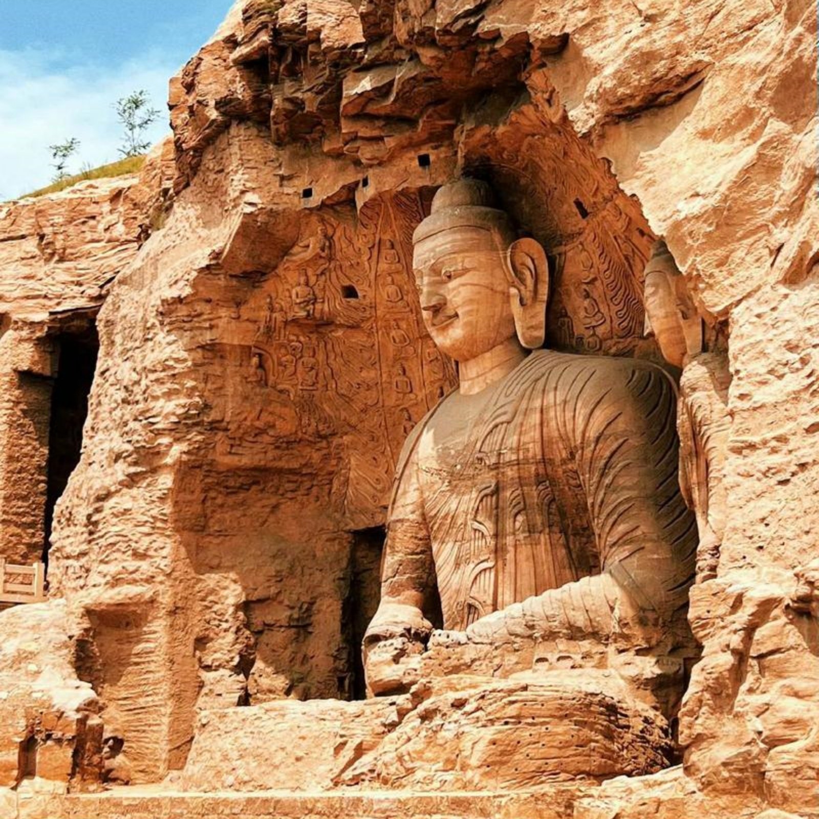 山西旅游王家大院壶口瀑布应县木塔悬空寺云冈石窟云冈石窟讲解