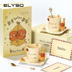 Elyso Star Man Cup Mug Creative Coffee Cup Gift Box Birthday Gift for Girls Cute Couple Water Cup