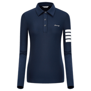 
New spring golf clothing women's lapel long sleeves slim T-shirt casual sportswear tops