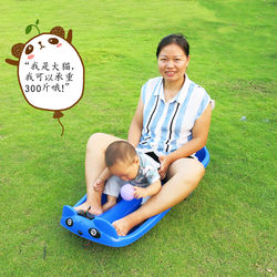 Double Thickened Snowboard, Single Board, Grass Skiing Board, Children's Sandboard, Adult Snow Sled with Brakes, Snow Sled Board