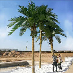 Simulated Coconut Tree, Large Artificial Landscape Tree, Tropical Green Plant Decoration, Fake Coconut Tree Leaves, Outdoor Fake Palm Tree