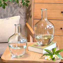 Flower Glass Transparent Vase for Hydroponic Cultivation, Vase Decoration for Living Room, High-End Design, Niche Hydroponic Vessel