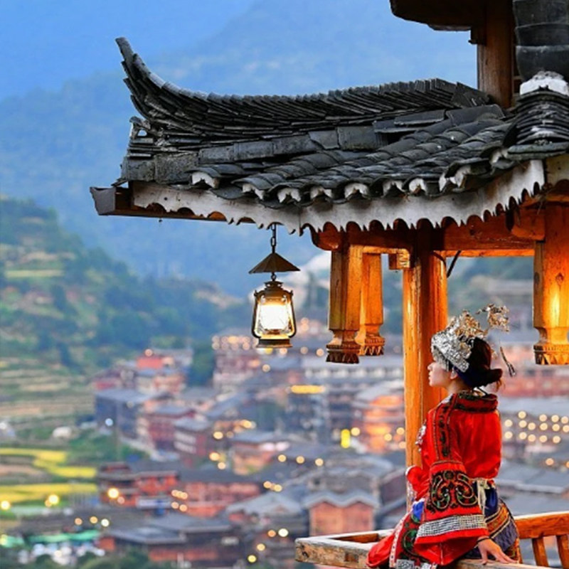 【100%纯玩】贵州旅游6天5晚梵净山大小七孔镇远古镇黄果树西江