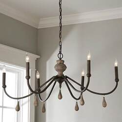 American country branch living room chandeliers French solid wood homestay hall decorative lamp creative retro designer lamp