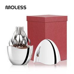 Moless Light Luxury High-End Mood Egg Silver Dragon Egg Knife, Fork, Spoon Western Cutlery Set Decoration New House Housewarming Gift