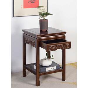 
Solid wood side square table small table small coffee table corner living room sofa Chinese simple balcony residential furniture