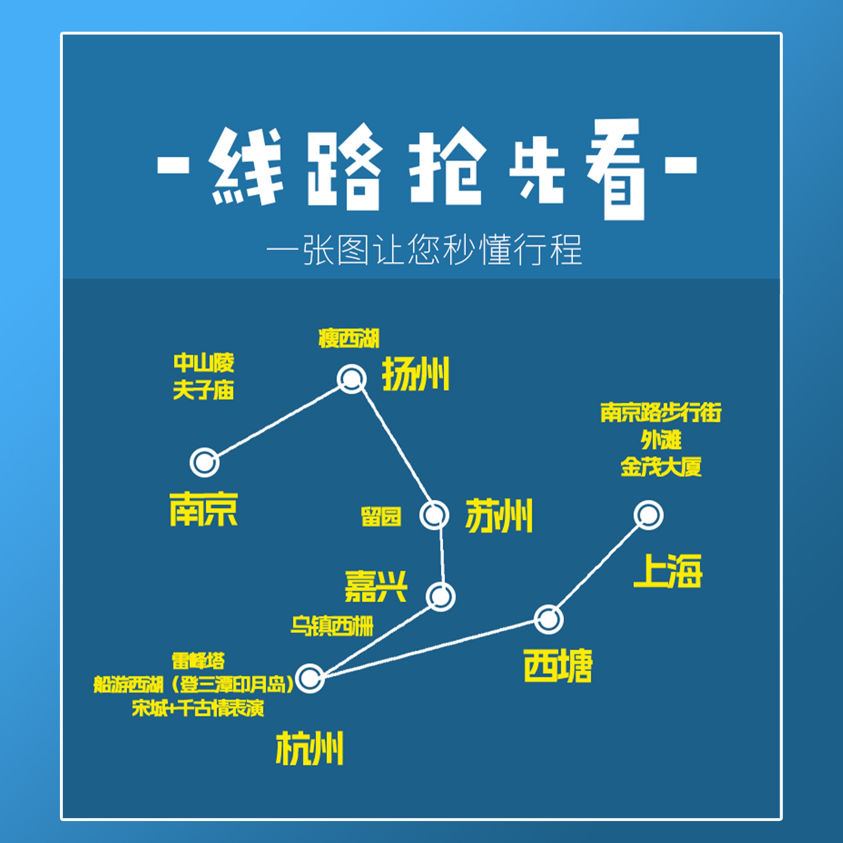 江南源 南京+扬州+苏州+乌镇+杭州+上海6日5晚跟团游