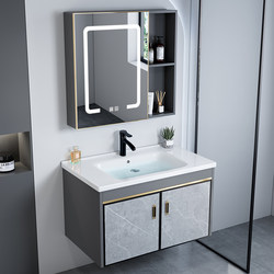 Bathroom Cabinet Washbasin Cabinet Combination Small Apartment Bathroom Integrated Ceramic Wall-Mounted Washbasin Home Washbasin