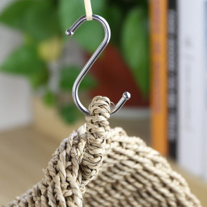 
Good goods KENS stainless steel household hooks S-shaped metal hooks home organization tools 5 storage boxes in a box