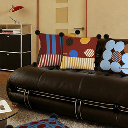 Geometric Retro Throw Pillow for Sofa, Living Room 2026 New Model Sofa Cushion, Simple and High-End Feel, Includes Core, Removable and Washable