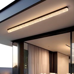Long Strip Light for Balcony and Sunroom, Special Lighting for Outdoor Ceiling, Eaves, Corridor, Aisle, Front Door, Waterproof and Insect-Proof