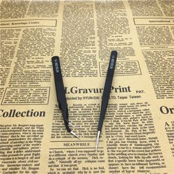 Precision anti-static tweezers stainless steel fine tip elbow tweezers set bird's nest hair repair tool tweezers