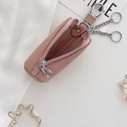 Internet Celebrity High-End Lychee Pattern Key Bag, Multifunctional Unisex Home Waist Bag, Soft, Stylish, Compact Car Key Bag