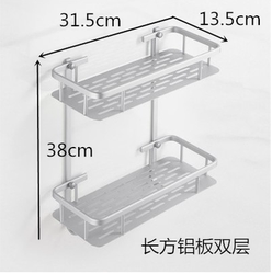 Space Aluminum Bathroom Corner Rack Wall-Mounted Bathroom Storage Rack Shelf Towel Rack Bathroom Hardware Pendant