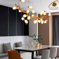 Modern GG6017P light luxury chandelier cross-border art supply exclusively copper branch chandelier stairwell decoration Zhongshan tree industry