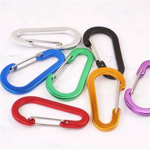 
Suitable for No. 6 gourd-shaped flattened carabiner aluminum alloy key chain outer hook outdoor travel camping supplies batch