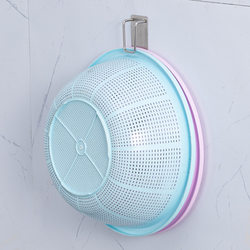 Stainless steel basin hook kitchen bathroom strong sticky hook home punch-free basin hook wall hanging artifact storage rack