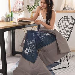 Nordic multifunctional pillow quilt dual-purpose car sofa cushion quilt office pillow lunch break folding quilt