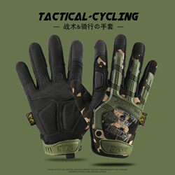 Super Technician Cycling Gloves for Men Outdoor Mountaineering Protective Full-Finger Cut-Resistant Combat Training Tactical Half-Finger Motorcycle Gloves