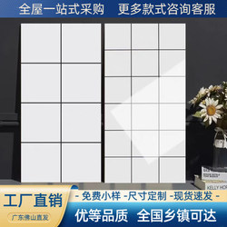 Kitchen, Bathroom, and Restroom Trendy Bread Brick Tiles 300X600 Grid Tiles Black and White Glossy Porcelain Interior Wall Tiles