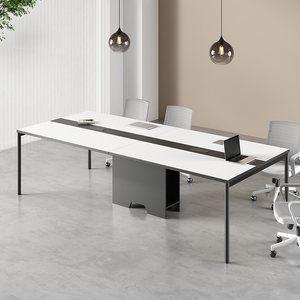 
Conference table long table simple modern small office desk conference room long training table negotiation table and chair office furniture