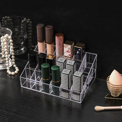 Lipstick Storage Box Plastic Desktop Cosmetics Nail Polish Organizer Box Transparent Acrylic Lip Gloss Lipstick Storage Rack