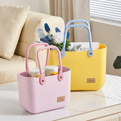 Large-Capacity Plastic Vegetable Storage Basket for Home Use, Suitable for Spring and Summer Picnics and Outdoor Cooking, Multifunctional Tote Basket for Washing and Storage