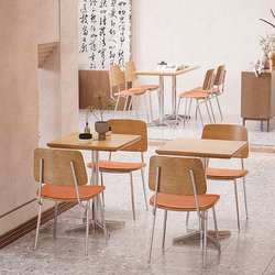 Western restaurant table and chair set, restaurant dining chair, leisure milk tea shop, cafe table and chair set, restaurant commercial