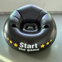 Creative Gaming Sofa with Cup Holder, Gamer Lazy Sofa, Black Style Gaming Chair, Inflatable Sofa