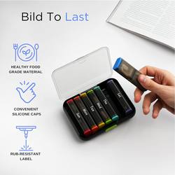 Capsule Pill Organizer, New Portable Weekly Pill Box for Morning and Evening, 7-Day Pill Box with 14 Compartments for Classification and Storage