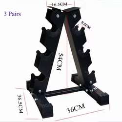 Direct selling dumbbell rack dumbbell trolley dumbbell holder multi-specification household fixed 3 pairs 6 pairs kettlebell rack equipment