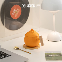 Good Luck and Prosperity Ins Style Ceramic Mug for Home and Office, Breakfast Cup for Girls, High-Value Coffee Cup