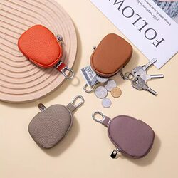 New Multifunctional Genuine Leather Mini Coin Purse, Key Bag, Storage Bag, Universal Earphone Bag, Leather Small Wallet