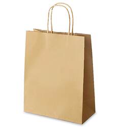 Original Color White Kraft Paper Bags in Stock, New Models, Various Sizes, Gift Tote Packaging Paper Bags, 10 Pieces/Pack