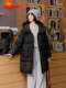 YAYA duck 2024 new winter women's casual all-match thickened warm hooded jacket mid-length down jacket