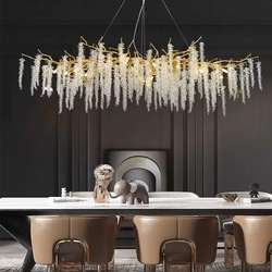 Postmodern light luxury living room crystal chandelier restaurant bedroom hall tea room bar art branch chandelier