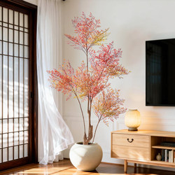 High-End Artificial Nandina Bamboo Indoor Fake Green Plant, Luxurious Decorative Piece Next to the Living Room Tv Cabinet, Realistic Plant Potted Plant