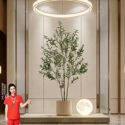 Simulated Green Plant Olive Tree Indoor Display High-End Light Luxury Large Floor-Standing Potted Plant Artificial Plant Decoration Ornament